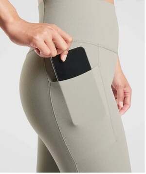 Athleta Salutation Stash Pocket II 7/8 Tight Leggings in Sage Green